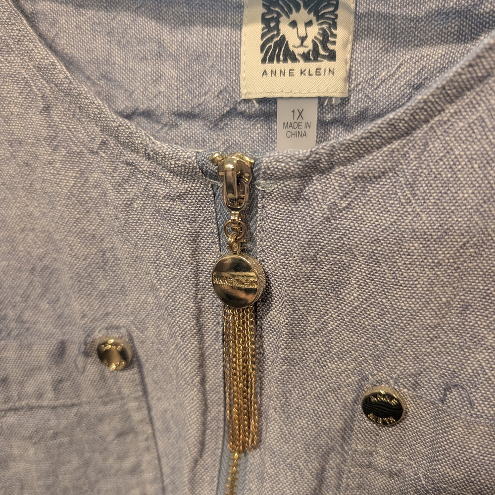 Anne Klein Men's Light Blue Casual Shirt